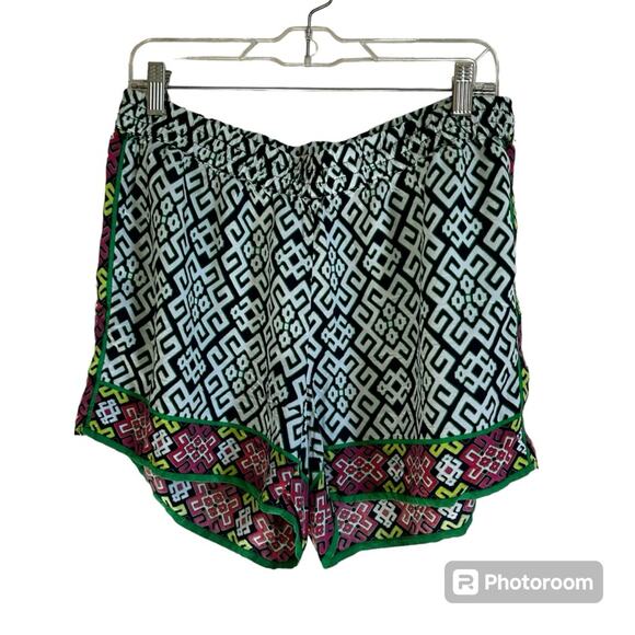 Crow & ivy women’s shorts petite large‎ green pink - Picture 1 of 8